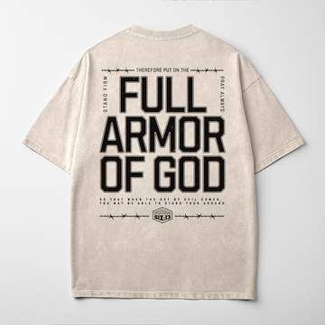 “FULL ARMOR OF GOD” Premium Comfort Colors Tee | Ivory