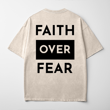 “FAITH OVER FEAR” Premium Comfort Colors Tee | Ivory