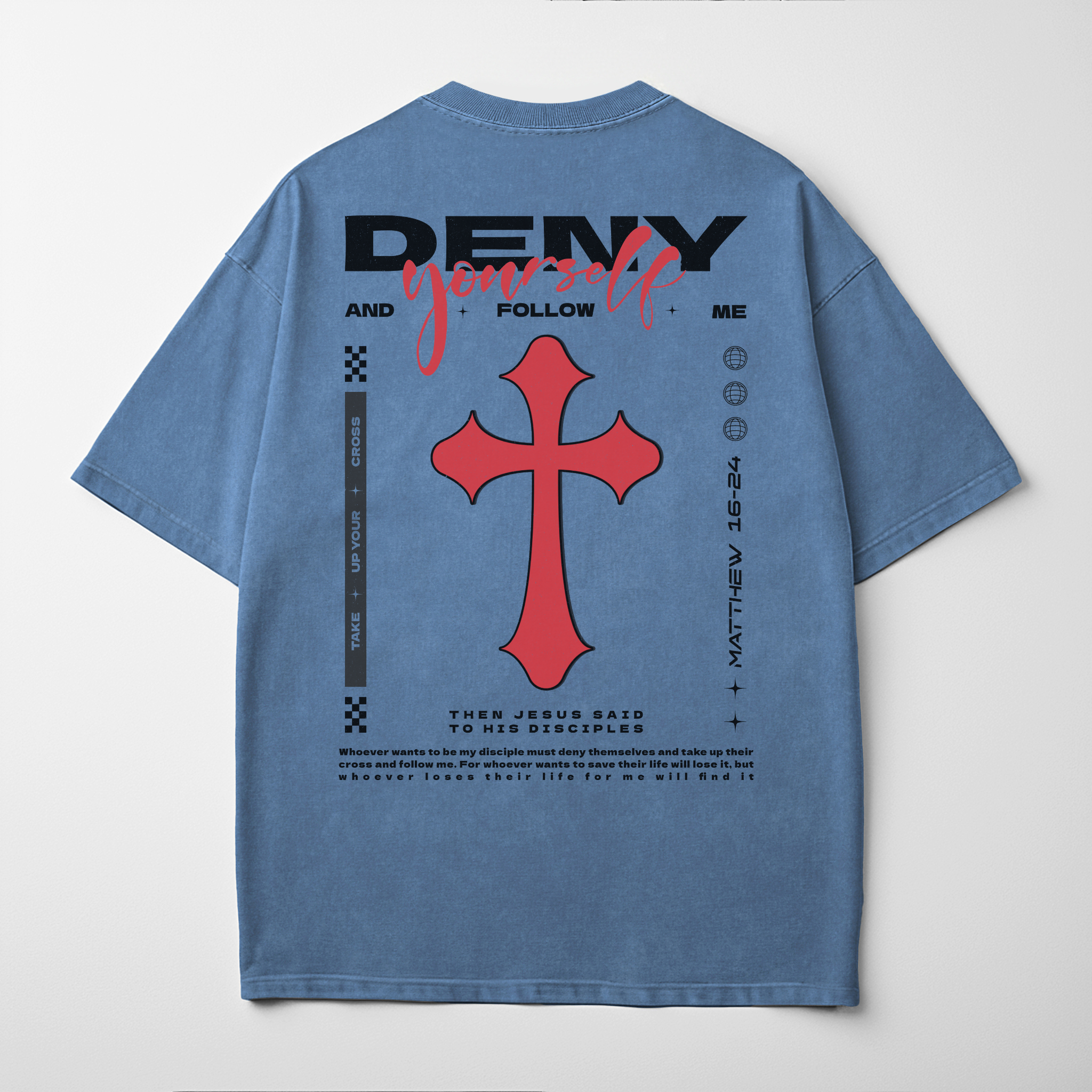 “TAKE UP YOUR CROSS” Premium Comfort Colors Tee | Black