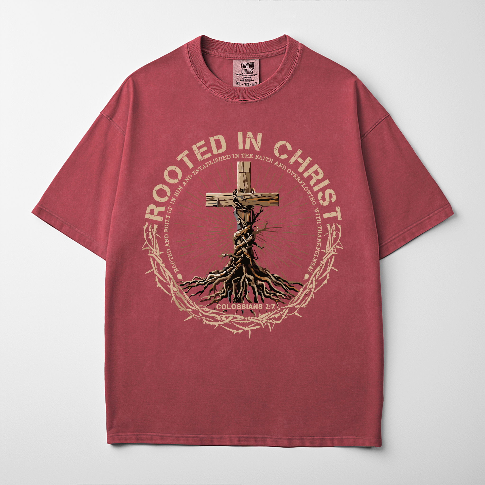 “ROOTED IN CHRIST” Premium Comfort Colors Tee
