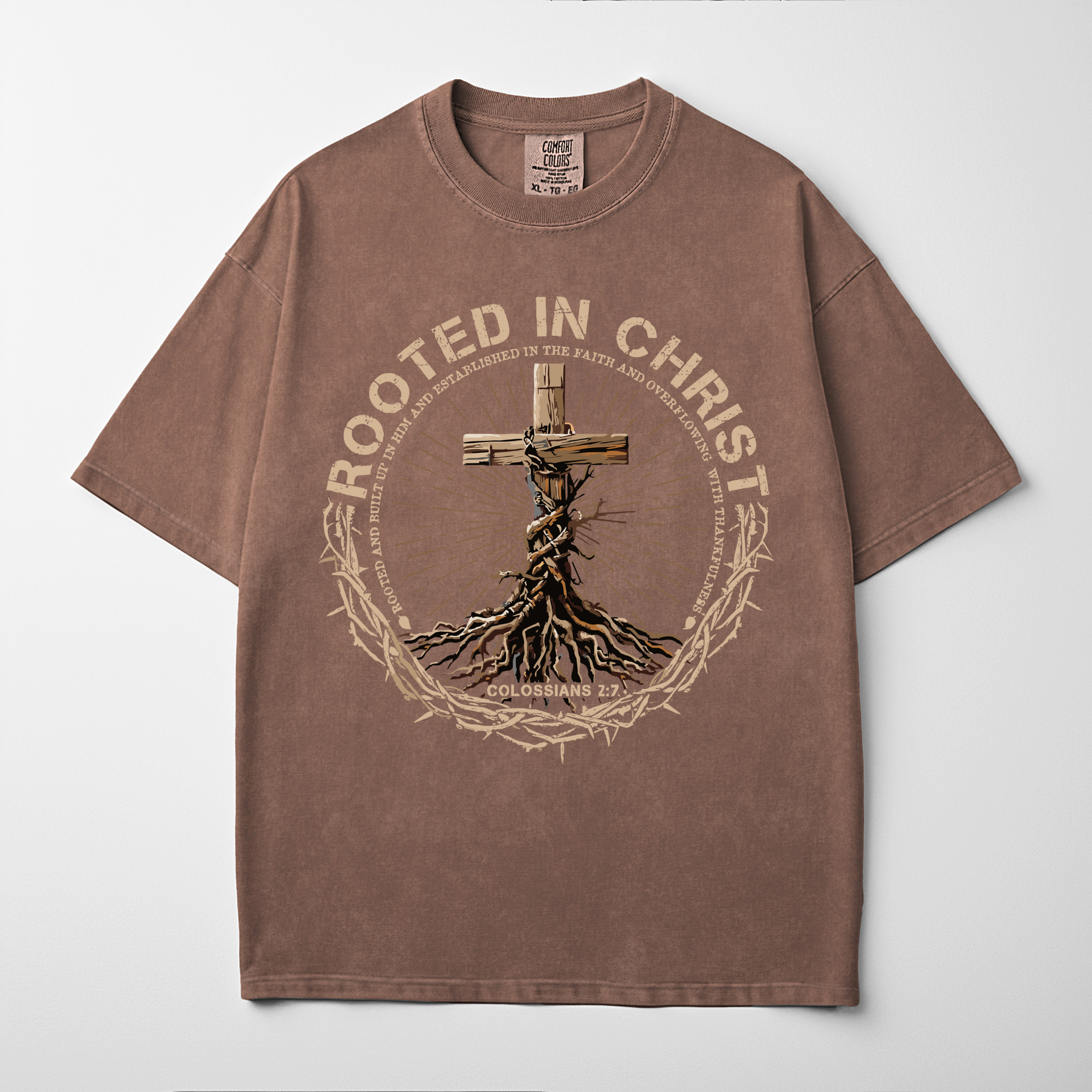 “ROOTED IN CHRIST” Premium Comfort Colors Tee