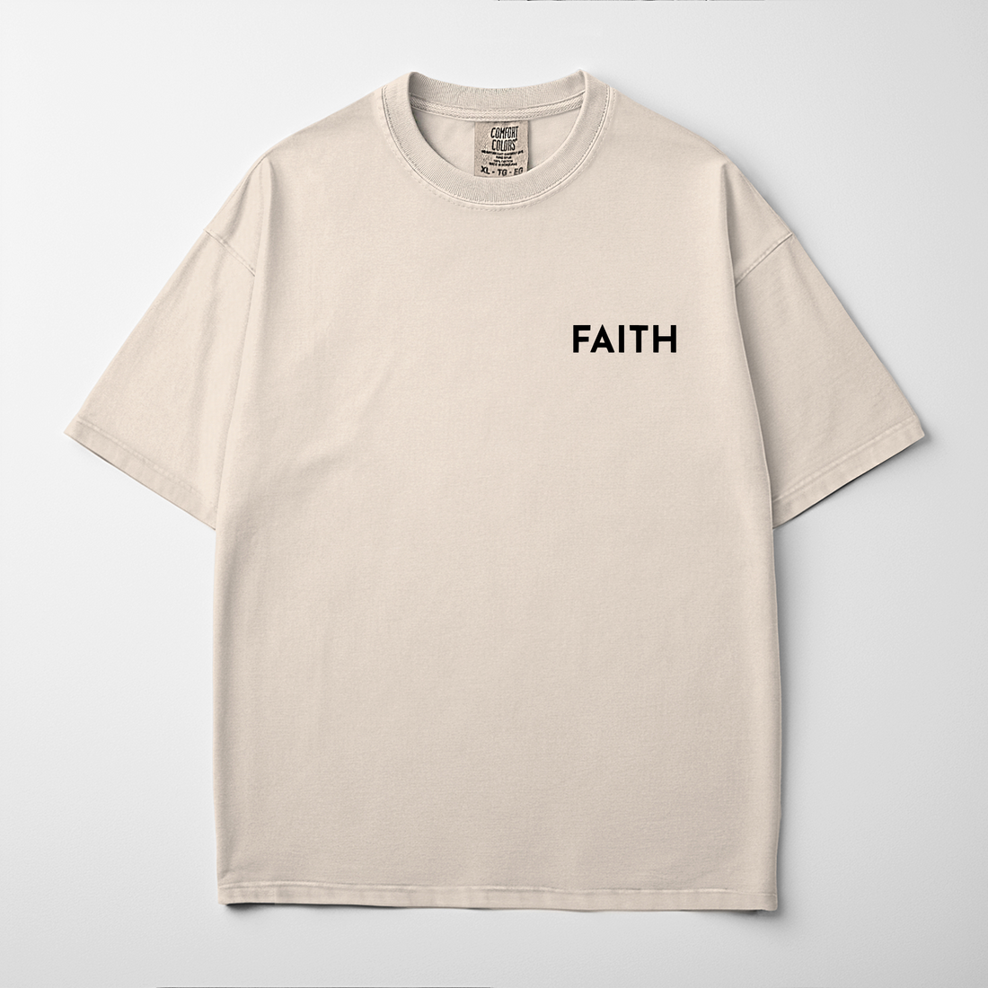“FAITH OVER FEAR” Premium Comfort Colors Tee | Ivory