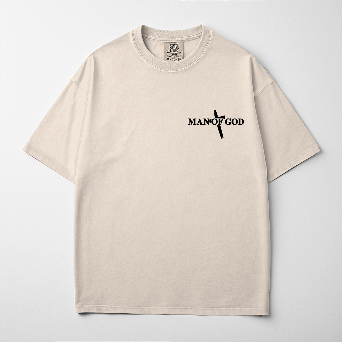 “MAN OF GOD” Premium Comfort Colors Tee | Ivory