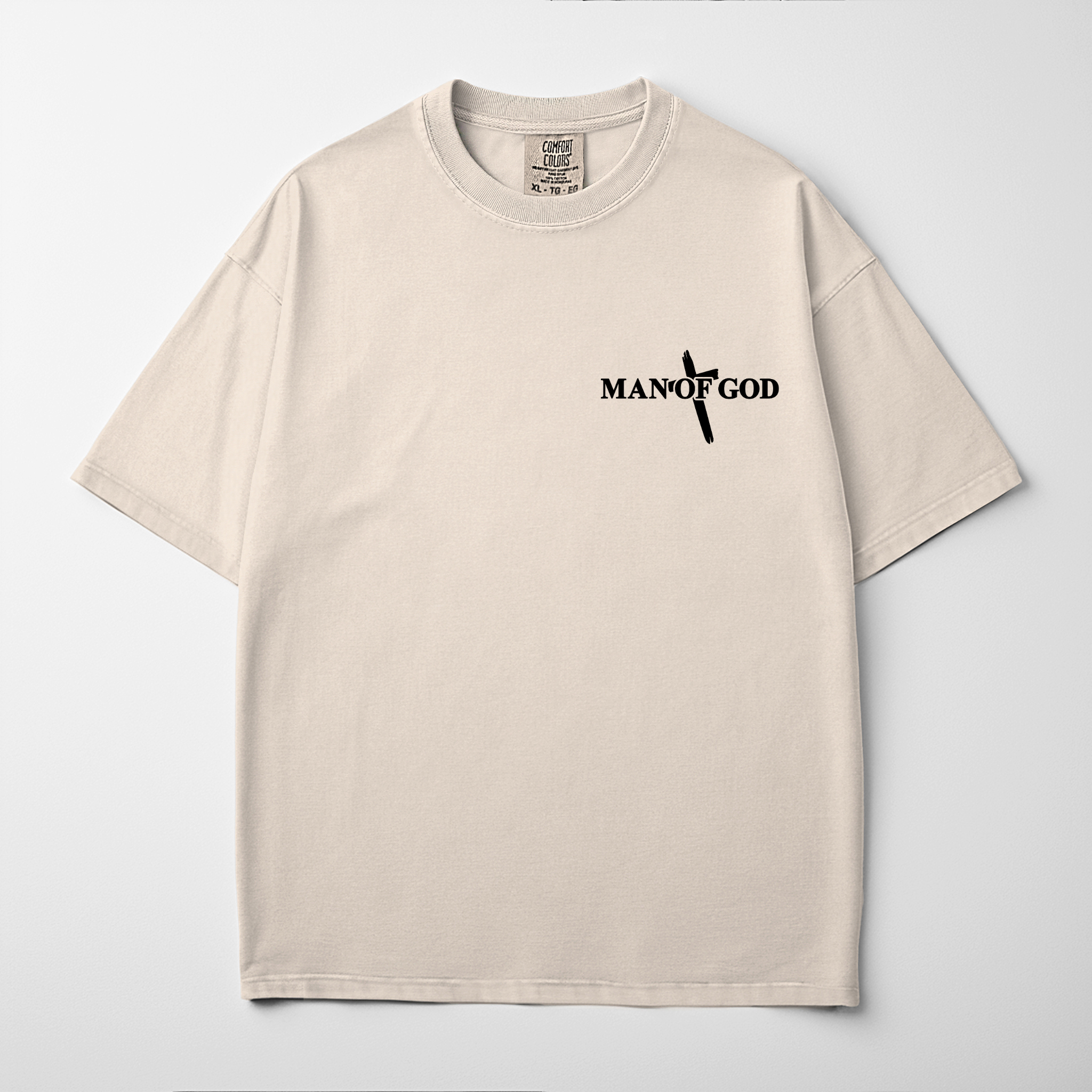 “MAN OF GOD” Premium Comfort Colors Tee | Ivory