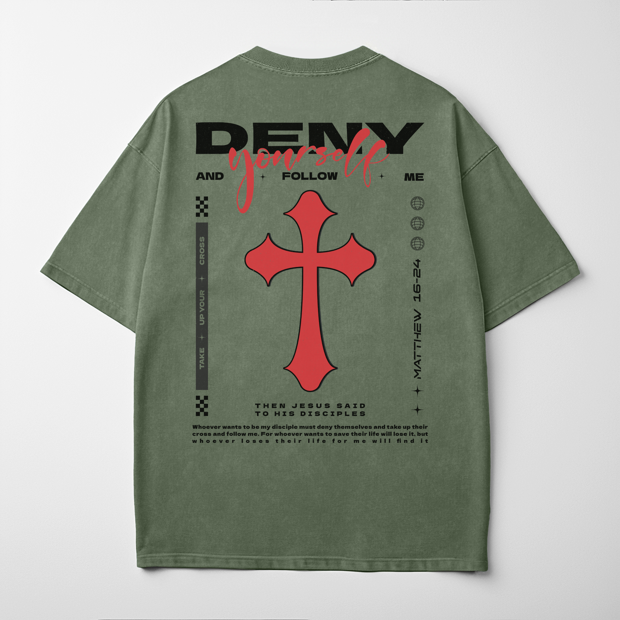 “TAKE UP YOUR CROSS” Premium Comfort Colors Tee | Black
