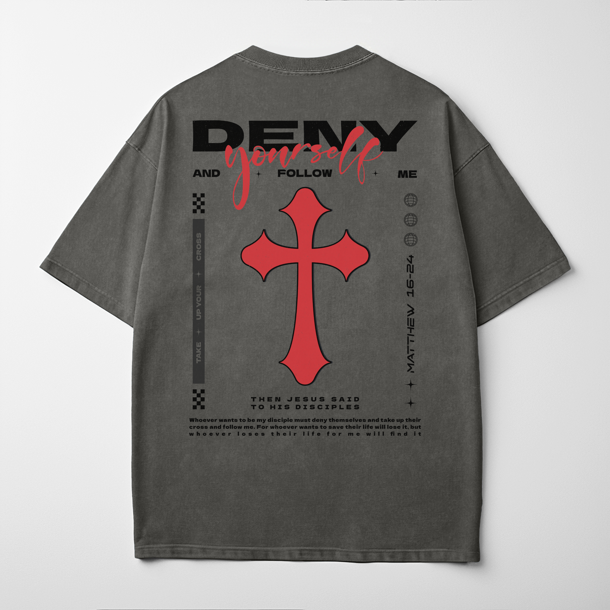 “TAKE UP YOUR CROSS” Premium Comfort Colors Tee | Black